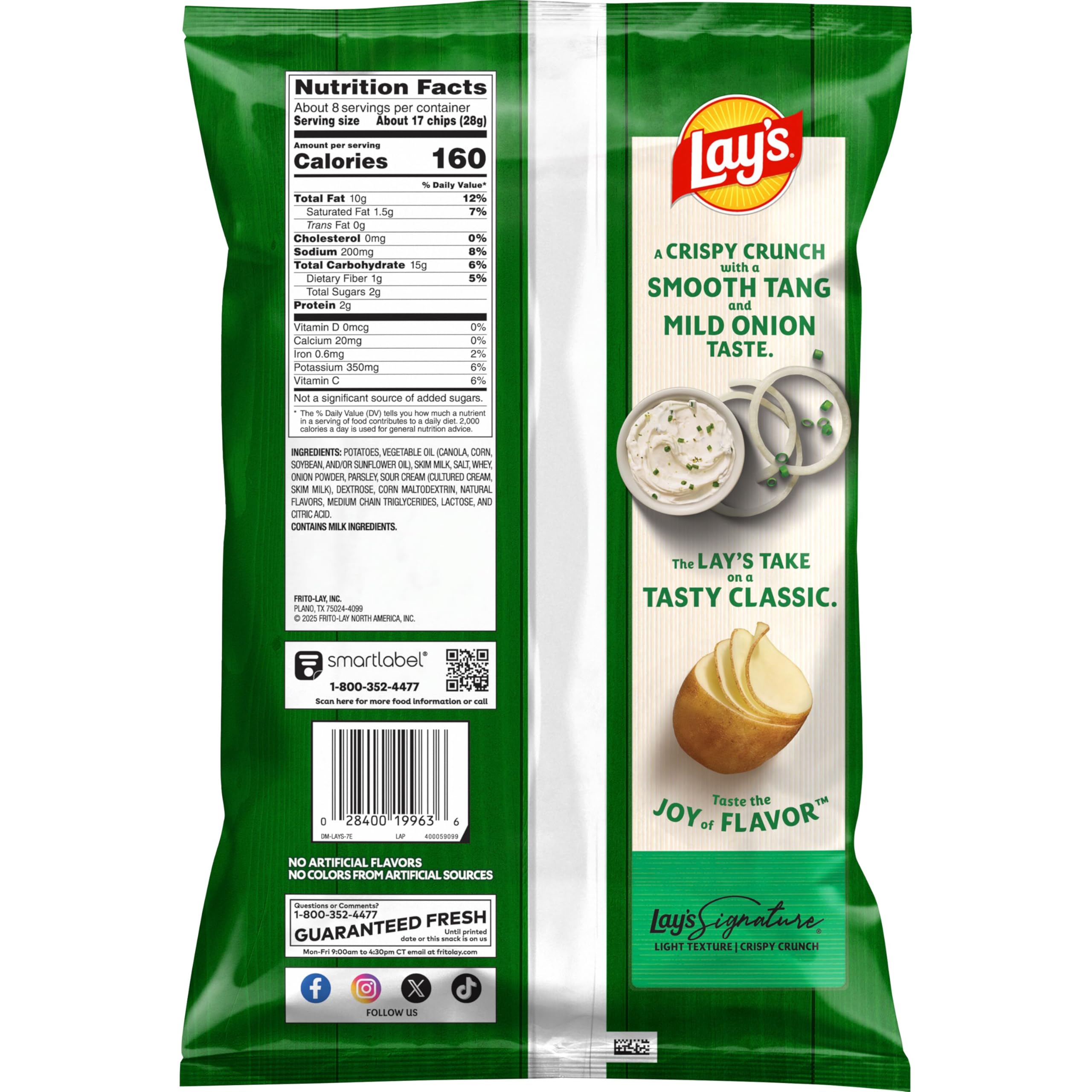 Lays Sour Cream Onion Flavor 7 75 Oz — view 2