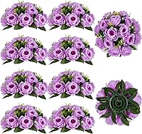 Vista 7 de BLOSMON Bolas de Flores para Bodas, Centros de Mesa de Rosas, 2 Piezas, Flores Artificiales Negras, Bolas Florales Colgantes, Decoración de Arreglos