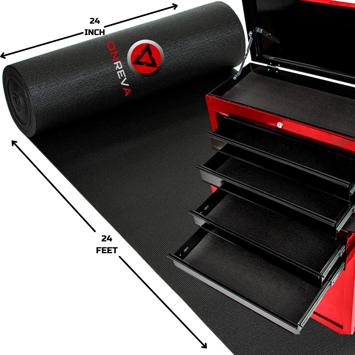 ONREVA Tool Box Liner, Professional Toolbox Drawer Liners 24 inch Wide