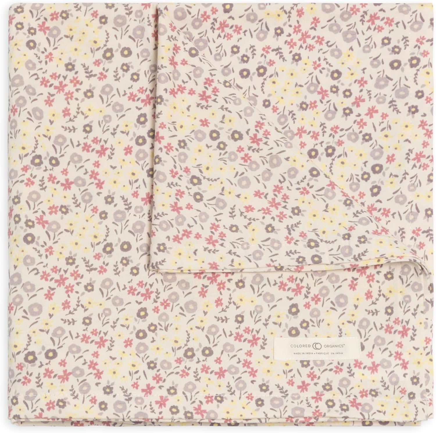 Colored Organics Baby Organic Cotton Swaddle - Infant Receiving Blanket - Giada Floral/Lilla