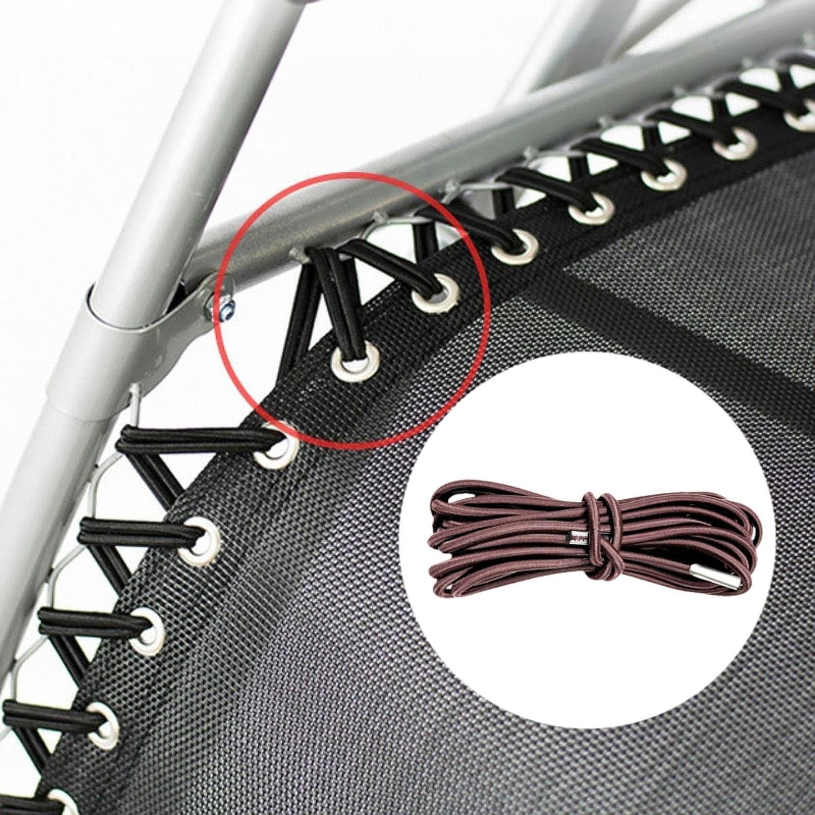 Bothyi 4 Pieces 0 Gravity Chair Cords Stretch Rope Portable Supplies Elastic Cord Laces for Recliners Garden Chairs Lounge Chairs, Brown