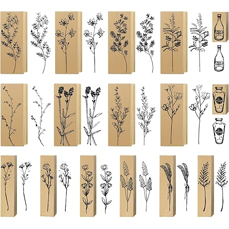 Enchanting Vintage Rubber Stamps: Unleash Your Creativity with 16 Exquisite Designs