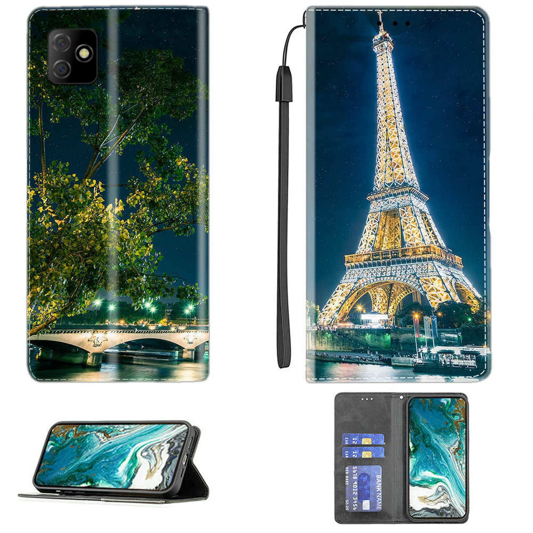 AroepurtCase for Digicel Dl4 Case Compatible with Digicel Dl4 Phone Case Cover PU Leather Kickstand Magnetic Wallet Case CPT33