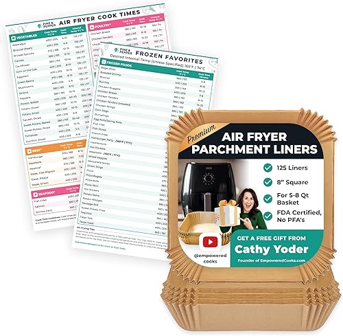 Cathy Yoder's Pine and Pepper - Juego de sábanas magnéticas de temperatura para freidora de aire y forros para freidora de aire, 125 piezas