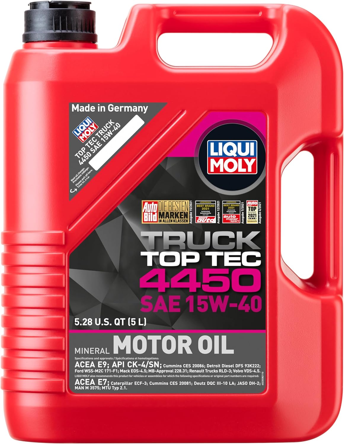 Liqui Moly Top Tec Truck 4450 SAE 15W-40 | 5 L | Motor Oil | SKU: 22038