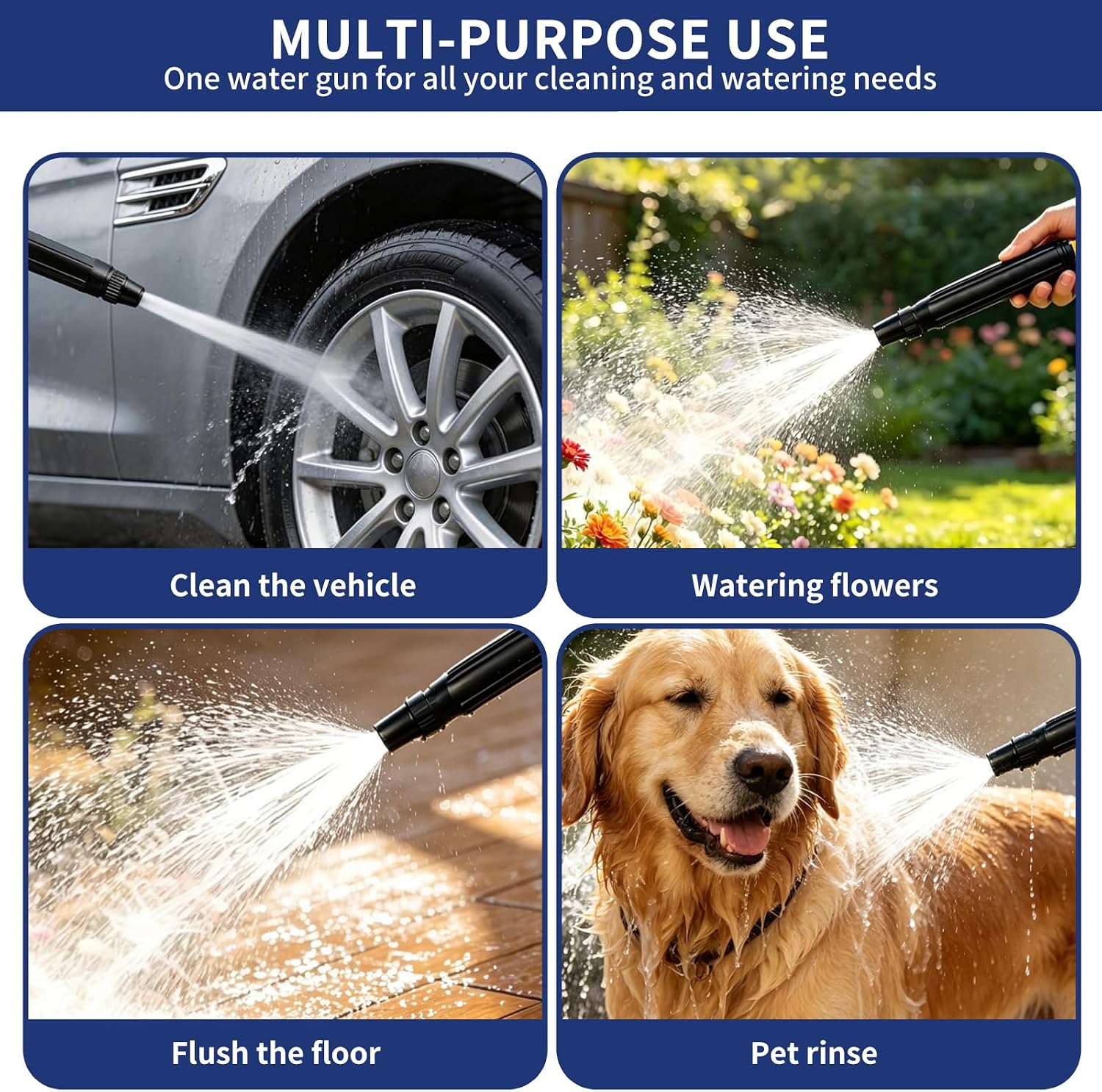 12 Pcs Heavy Duty Adjustable Twist Hose Nozzle Jet Sweeper Nozzle，Home High Pressure Car Wash Water Gun，Pressure Power Washer Nozzle for Garden Hose & Outdoor Cleaning