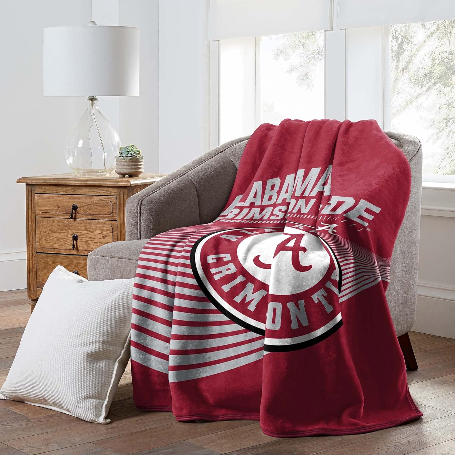Alabama Crimson Tide 60" x 80" NCAA Officially Licensed Fleece Blanket – Oversized Ultra-Soft Bed or Couch Blanket for Dorms, TV Nights, Tailgating & College Fan Gifts