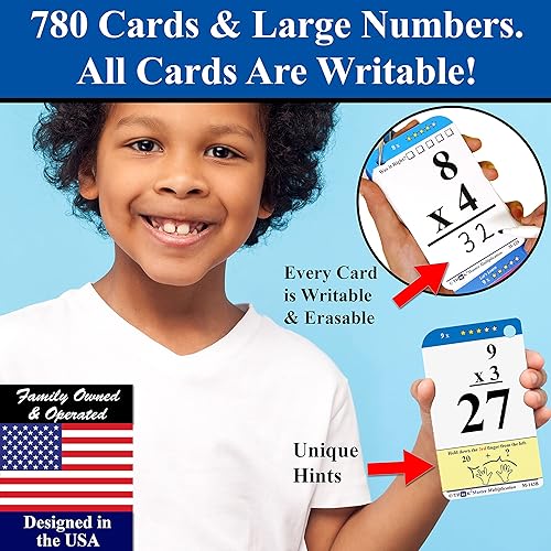 Miniatura 8 de Think2Master Adición de tarjetas flash. Aprende a sumar y restar contando, escribiendo, entendiendo y memorizando. 260 tarjetas laminadas, 39