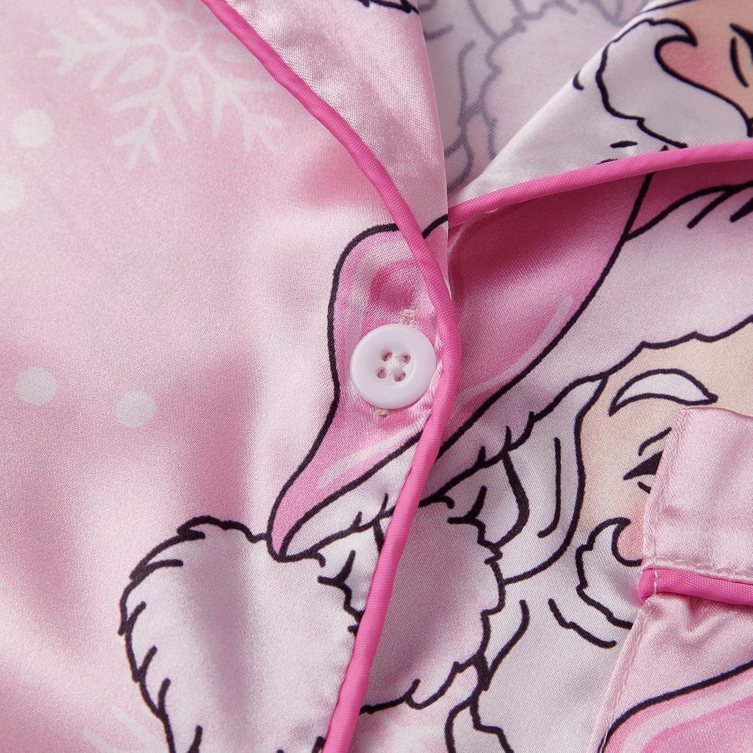 Argeousgor Women Feather Pajamas Silk Satin Lounge Sets Long Sleeve Button Down Shirts and Pants 2 Piece Pj Set - Image 3