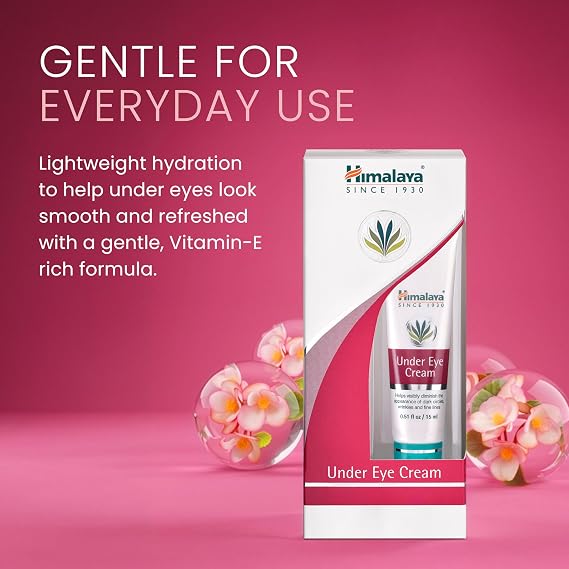 Himalaya Under Eye Cream Smoothing Vitamin E Infused Under Eye Cream Diminishes the Look of Dark Circles, Puffiness, and Fine Lines - 0.51 oz (15 ml)