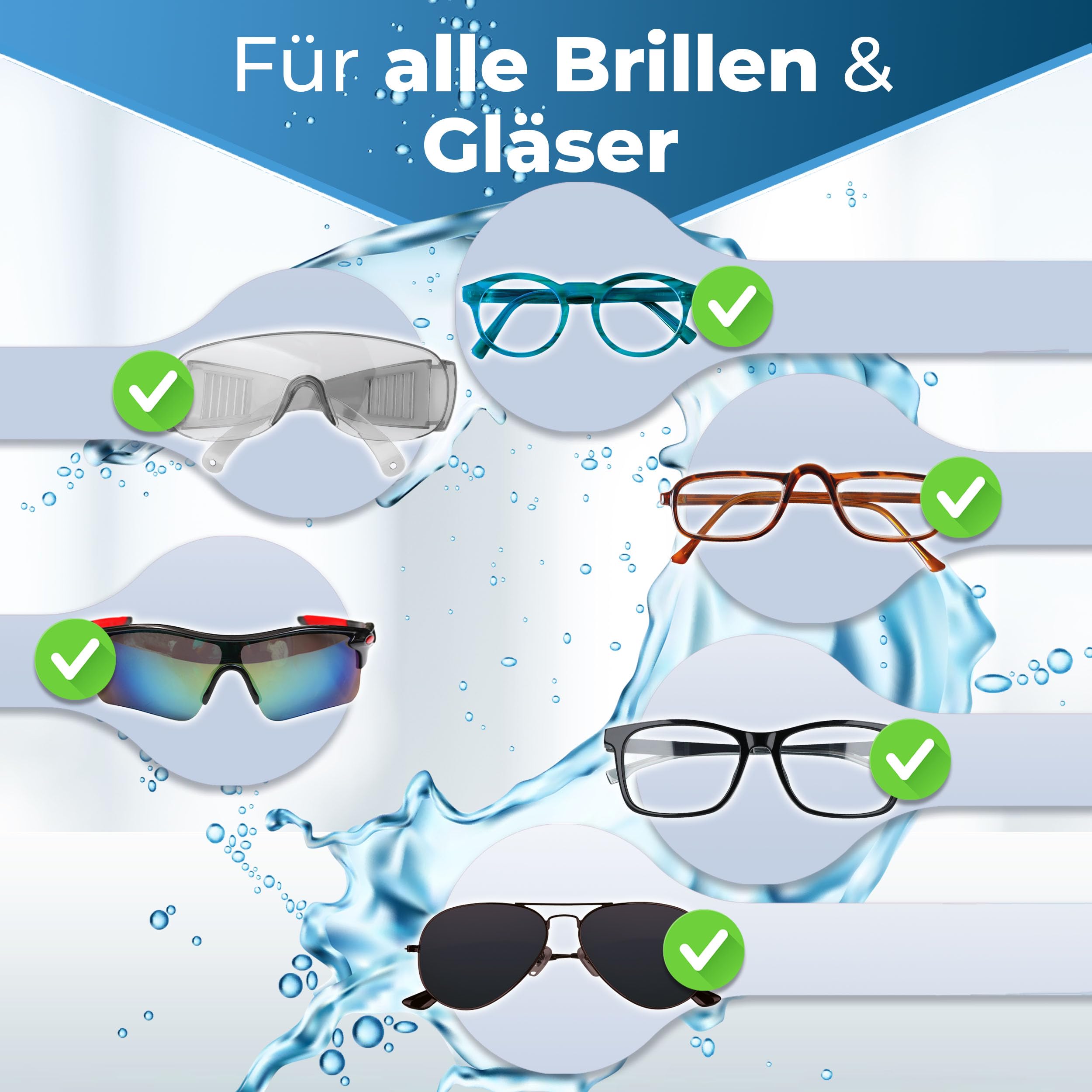 Brille Ultraschall Reiniger Optiker für die Brillen Reinigung im Ultraschallgerät, Konzentrat (5.5 Liter Sparset)