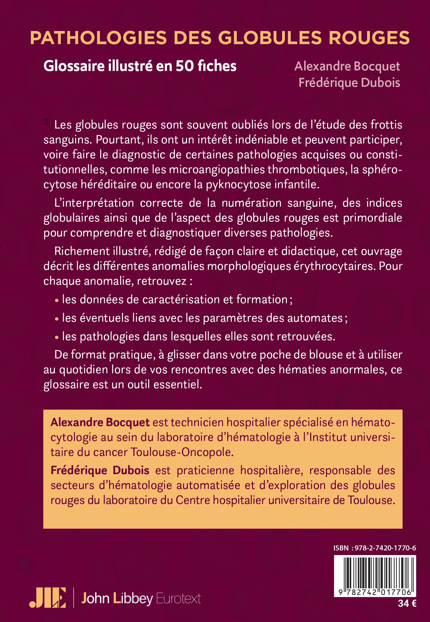 Pathologies des globules rouges: Glossaire illustré en 50 fiches