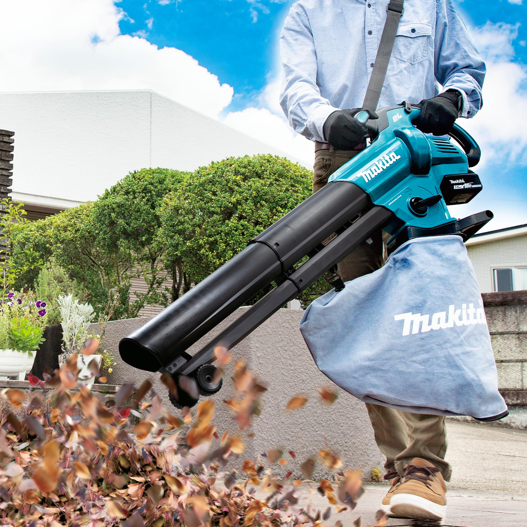 Makita DUB187T002 Akku-Laubsauger/-bläser LXT 18V 4,2 m³/min, 1168 x 164 x 416 mm