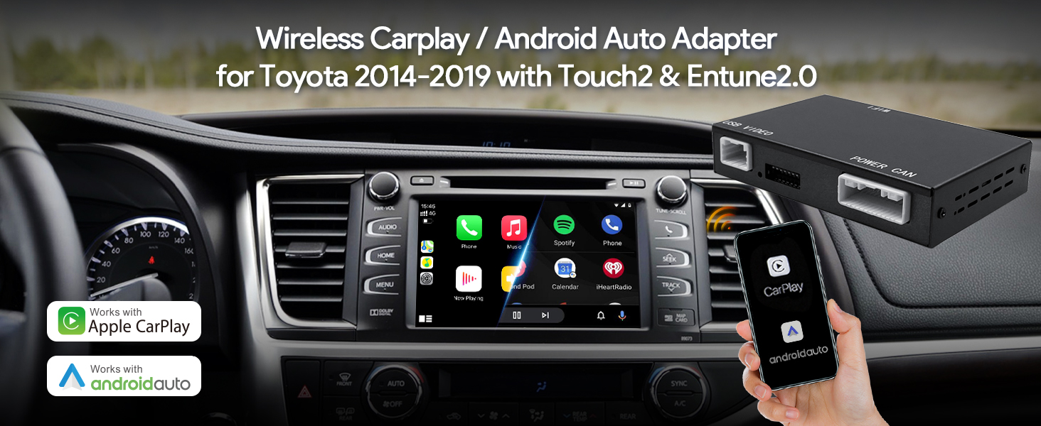 Apple - たぬくん ZHNN Wireless CarPlay Adapter Compatible with Toyota Entune2