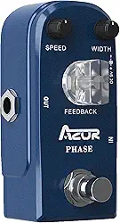 AZOR Pedal de fase mini pedal de efeito analógico para guitarra elétrica e baixo True Bypass, processamento de sinal puro compacto e portátil, design de palco e uso em estúdio