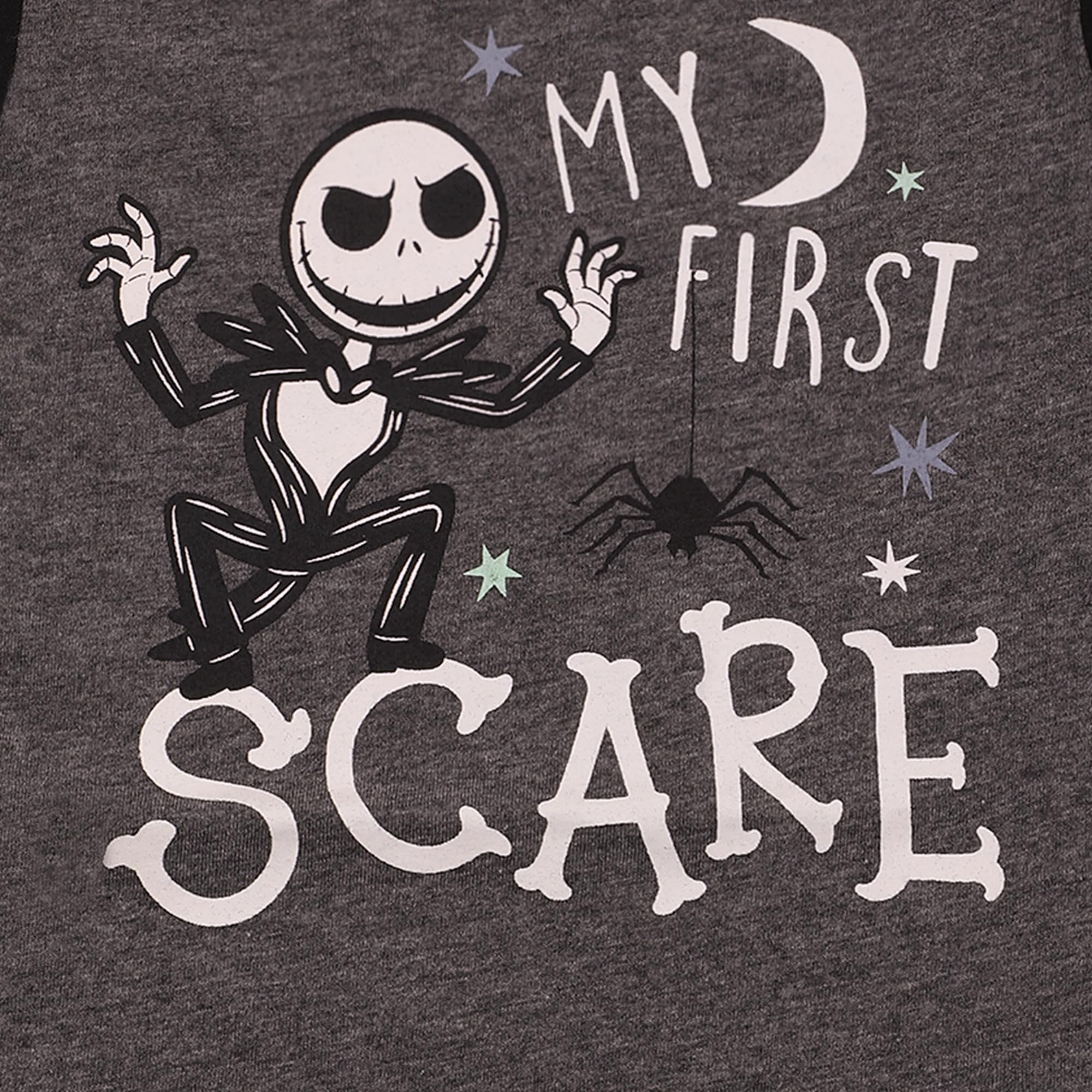 Disney Pesadilla antes de Navidad Jack Skellington 3 Pack de mamelucos para bebé – Gris