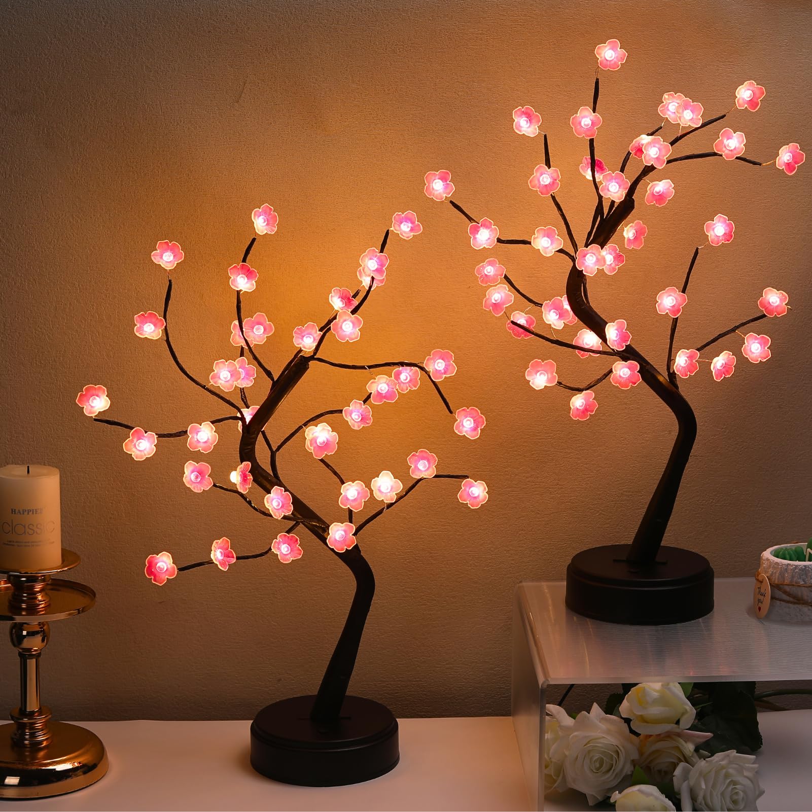 Lumière bonsaï fleurs de cerisier pour éclairer votre salon moderne