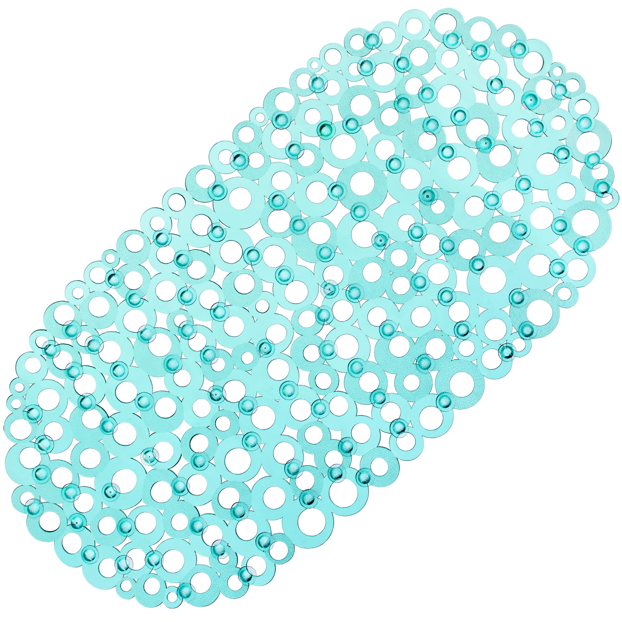 WELTRXE Bath Mat Non Slip Anti Mould, 69x35cm Oval Green PVC Bathtub Mat