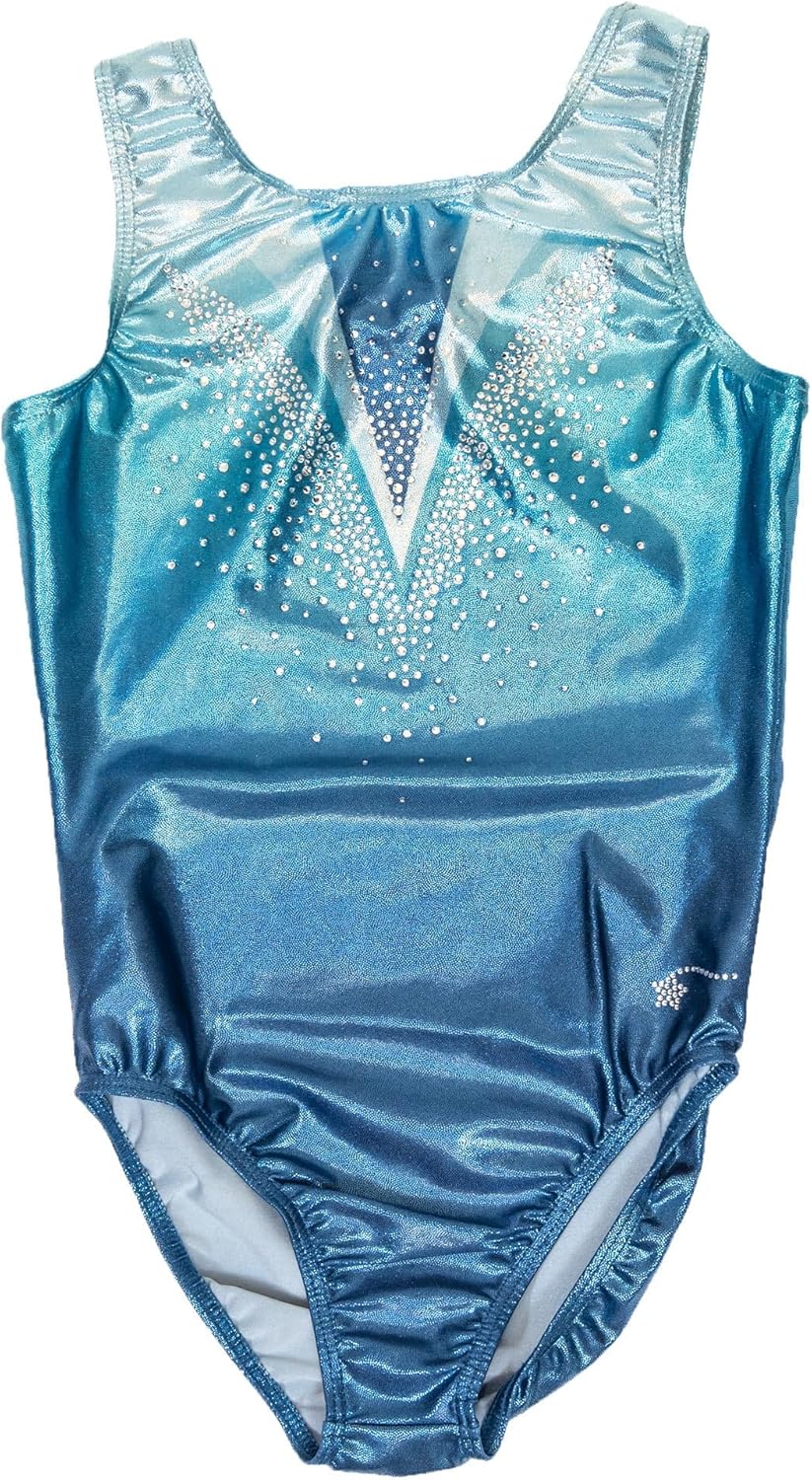 Destira Gymnastics Leotards for Women, Premium Hologram Fabric w/Dazzling Rhinestone Crystals - JUNIOR/ADULT Sizes