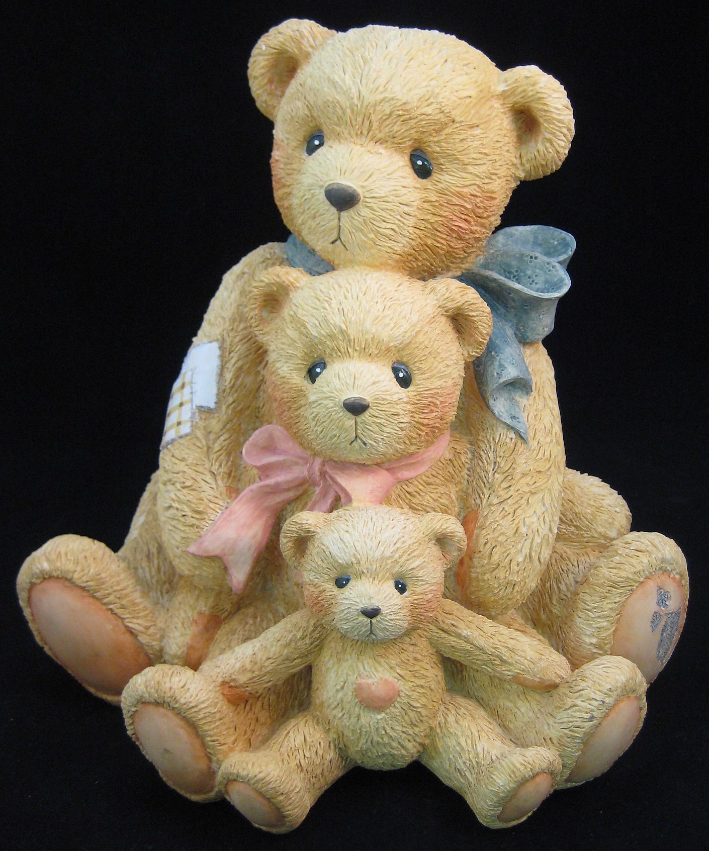 cherished teddies 9" theadore, samantha & tyler "friends come in " 951196