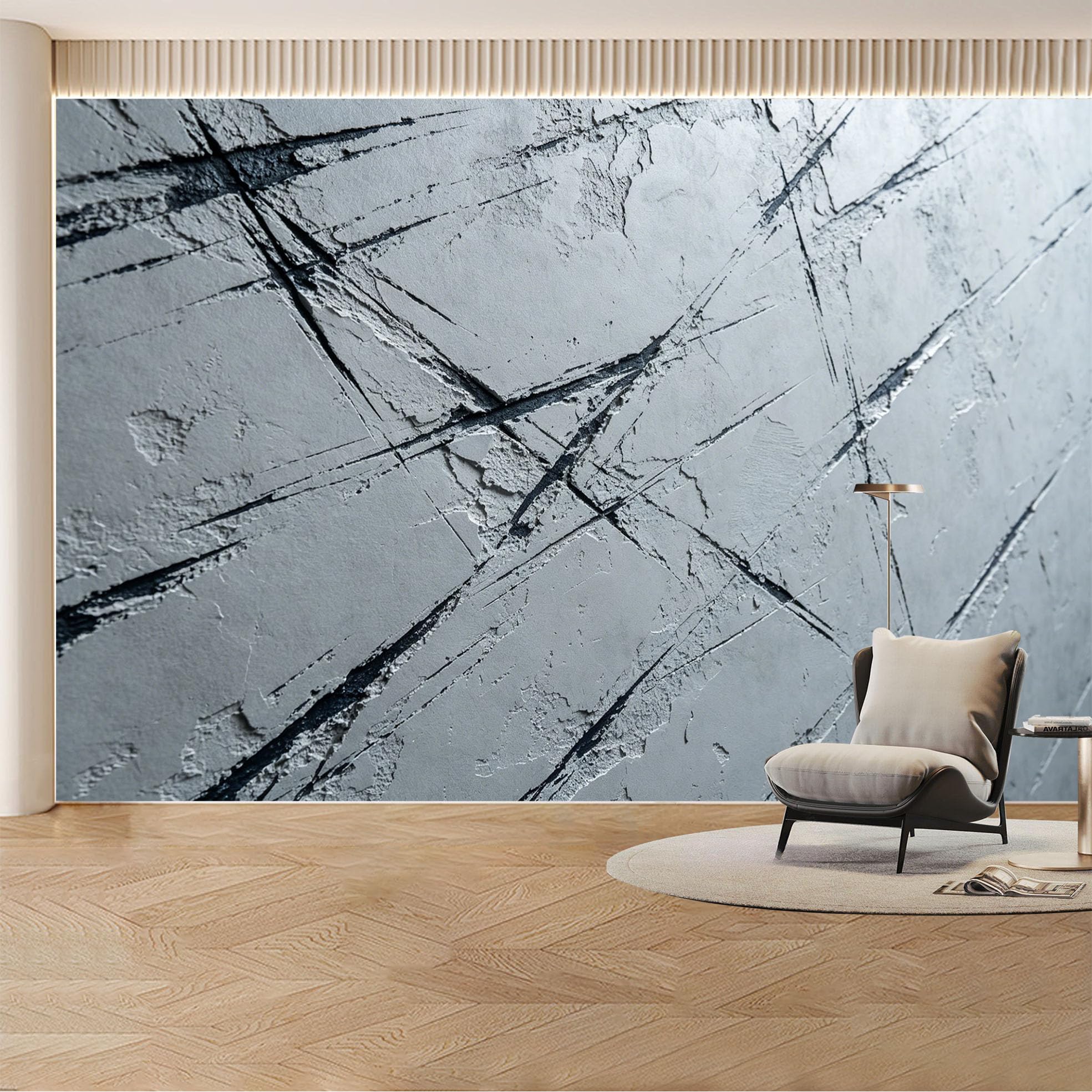 Custom Wall Mural Wallpaper Abstract Concrete Texture Design Removable SelfAdhesive Large Photo for Living Room， Bedroom， Office
