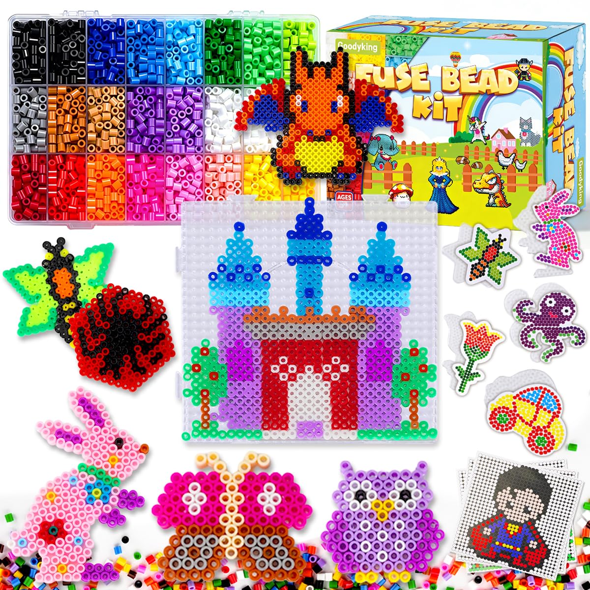 Amazon.com: Goody King Arts and Crafts Fuse Beads Kit for Kids