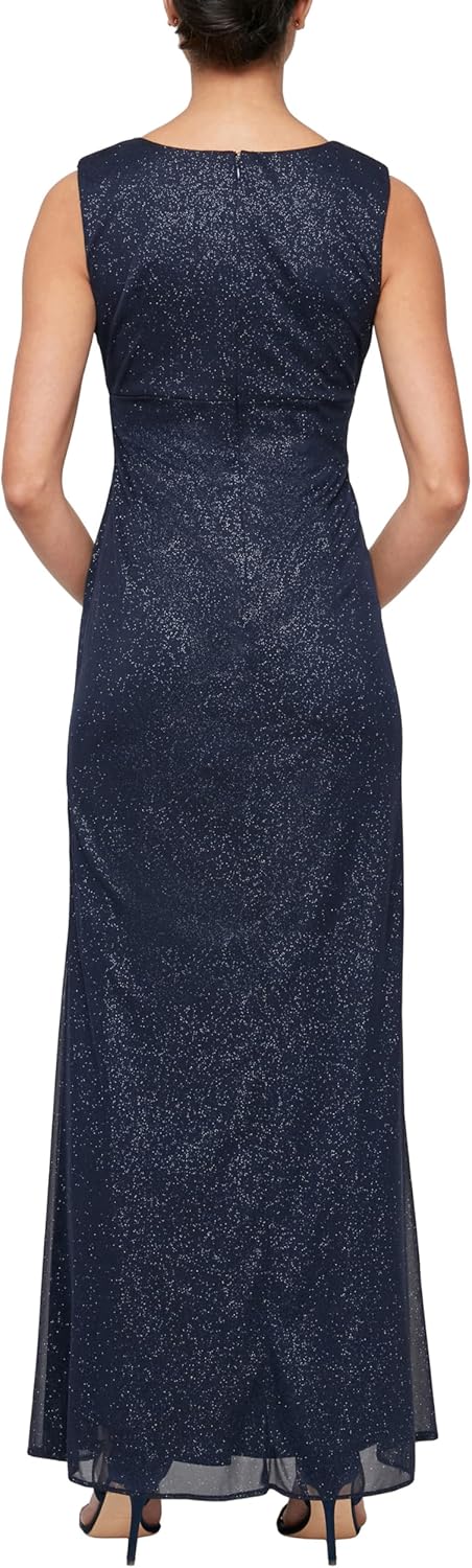 S.L. Fashions Womens Plus Size Long Sleeveless Gown with Bolero Cascade Jacket, Mother of The Bride Dress - Image 4