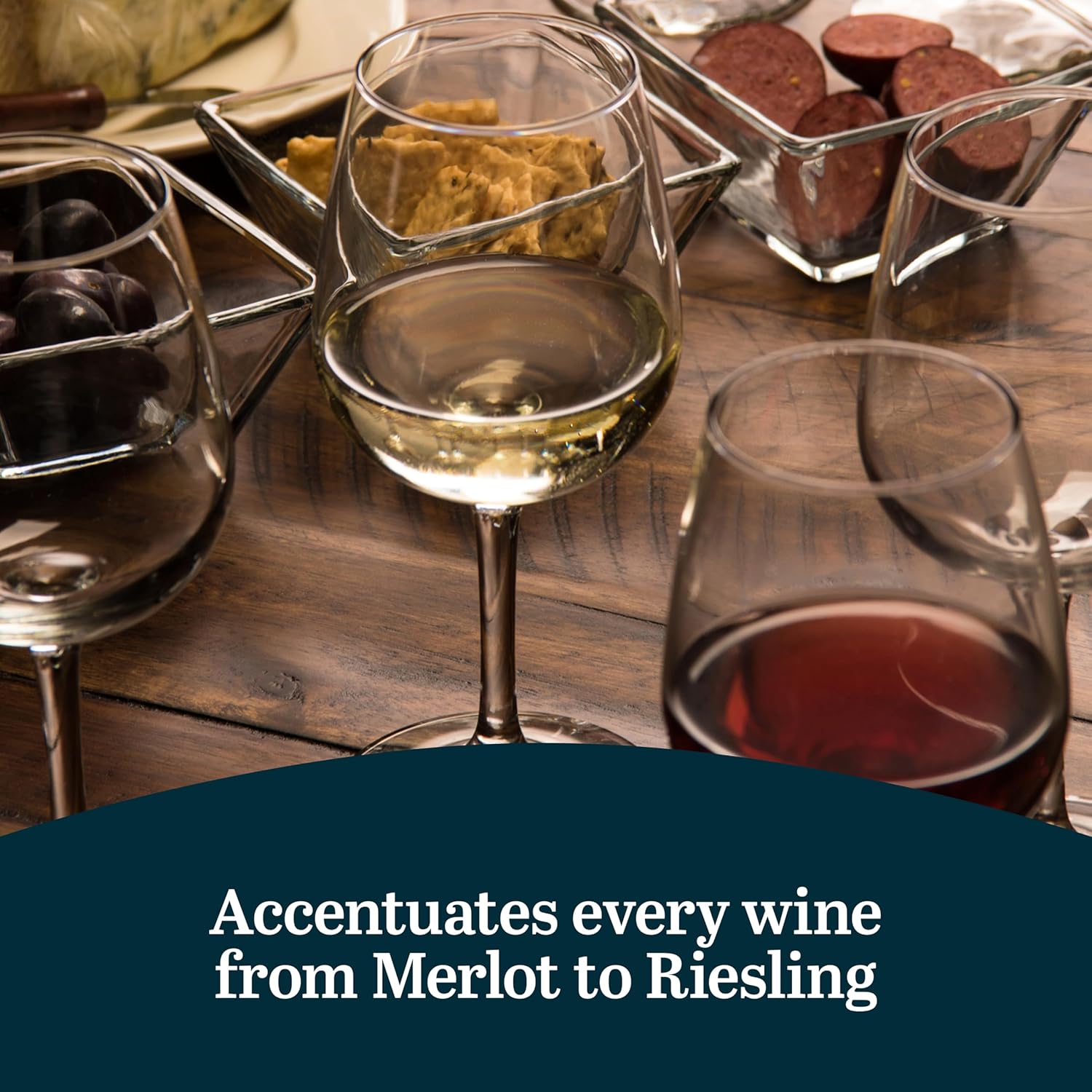 Libbey All Purpose Wine Glasses, Classic, White and Red Wine Glasses Set of 12, Stemmed Glass Drinking Cups Set for Dinner Parties, Holiday Gatherings - Image 4