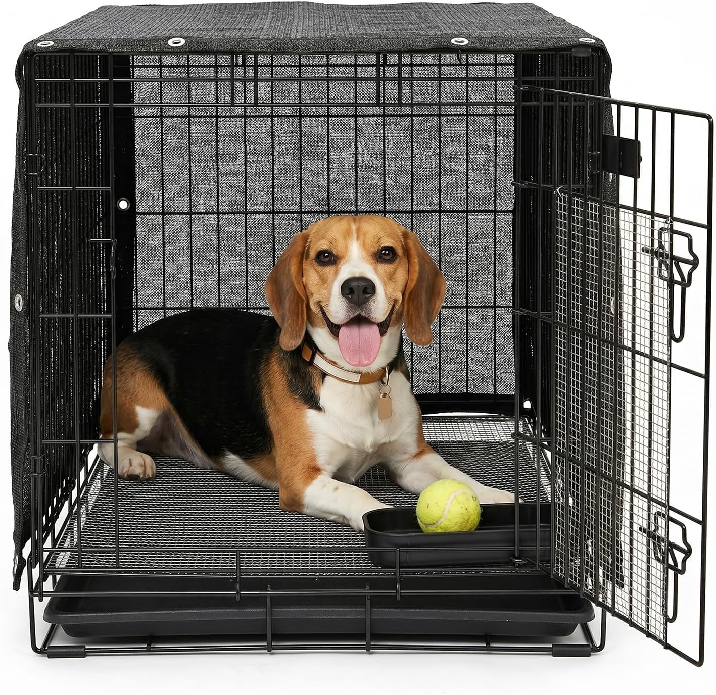 ColourTree 8' x 16' Black Dog Kennel Shade Cover, 90% UV Block Shade Cloth, Mesh Tarp with Grommets for Dog Playpen, Dog Pen, Dog Run, Dog Crate, Fence Privacy Screen (We Make Custom Size)