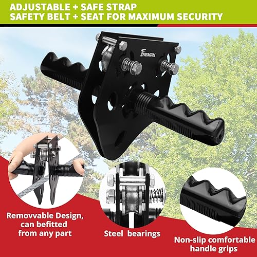 Miniatura 2 de TT TRSMIMA Kit de tirolesa de 150180200 pies para niños y adultos de hasta 330 libras - Carrito de diseño extraíble actualizado y asiento engrosado