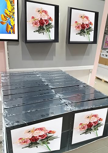 Miniatura 8 de Aynoo Marco de fotos flotante de madera de 7 x 9, mesa de 8 x 10, 7 x 9, 6 x 8, marco flotante de metal negro estilo moderno (PHSD), 1 paquete