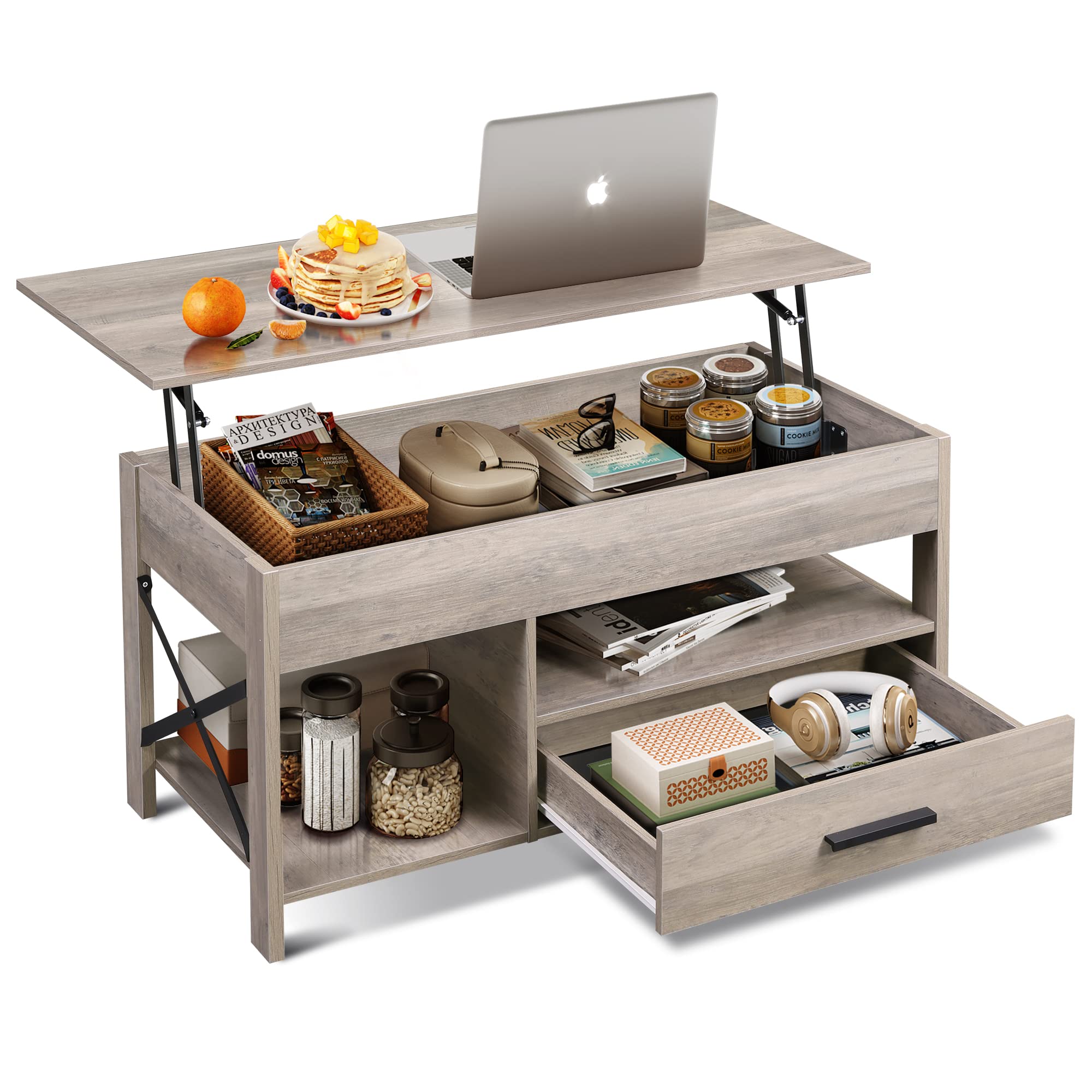 WLIVE Lift Top Coffee Table for Living Room,Coffee Table with Storage ...
