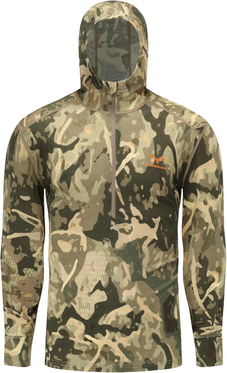 Men's Merino Wool Hunting Hoodie Base Layer Sweatshirt