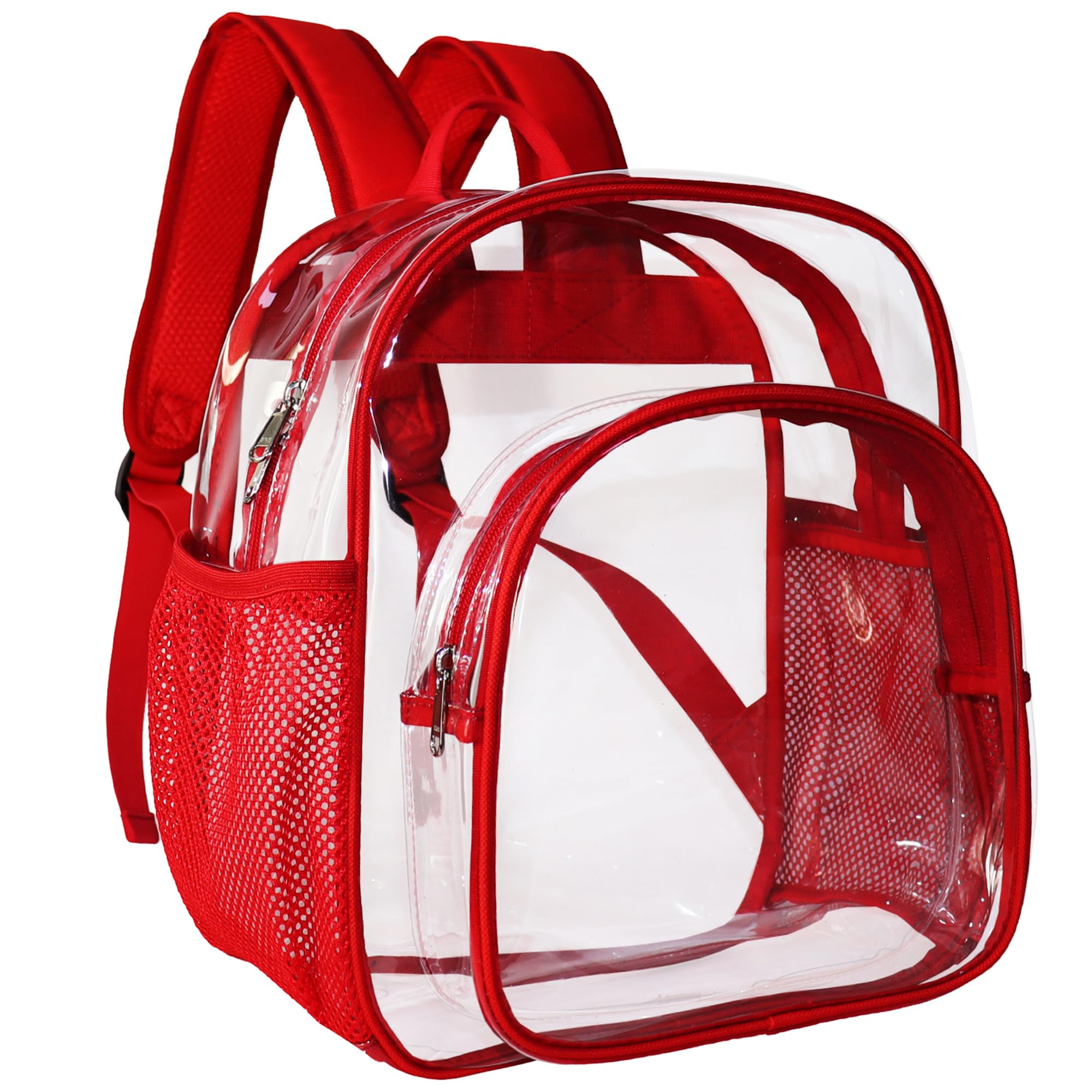 KUI WAN Clear Backpack Stadium Approved 12x12x6 Small Clear Backpack for Concert,Work,Festival,Security,Stadium
