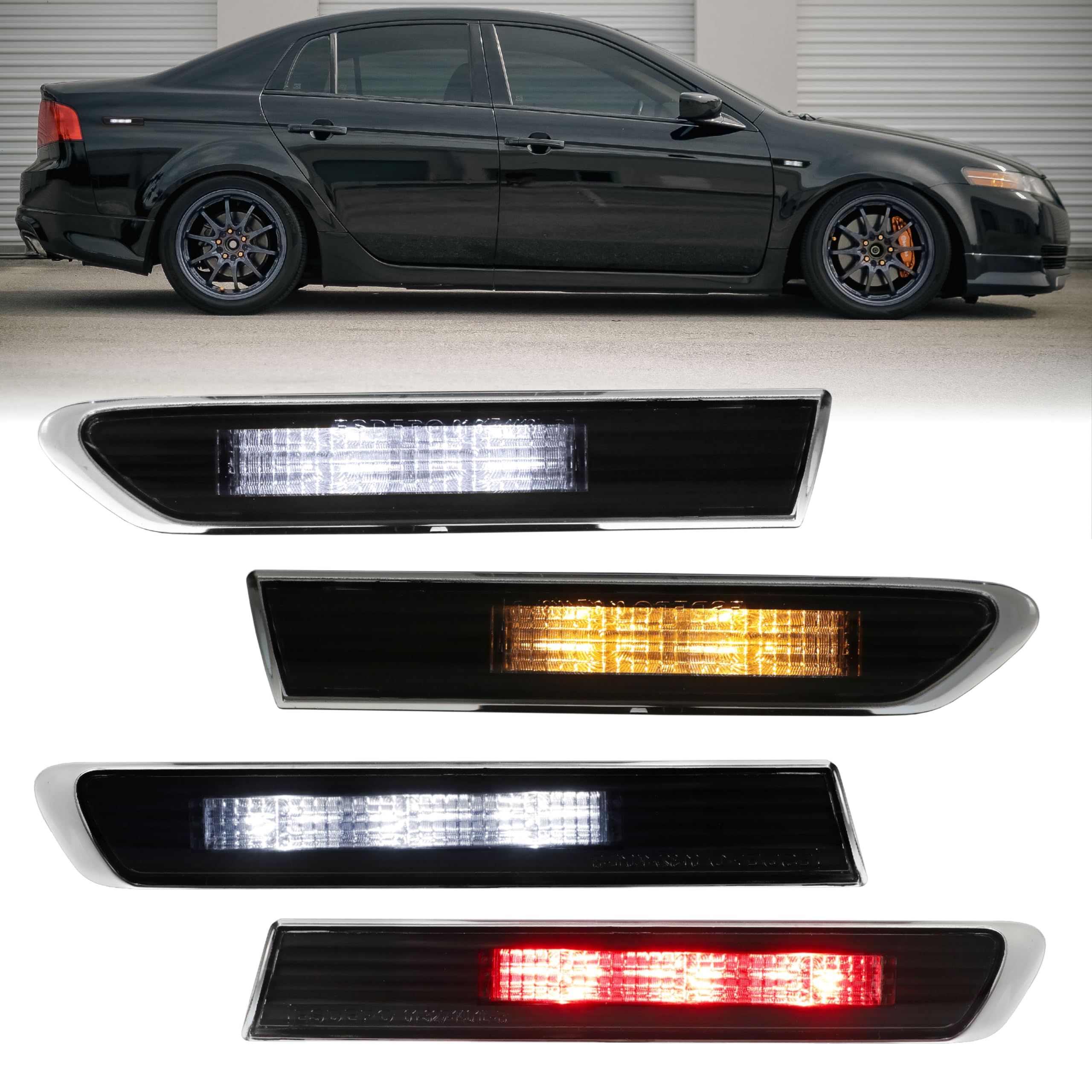 Amazon.com: USR 04-08 TL Side Marker Lights - Type-S Style Smoke