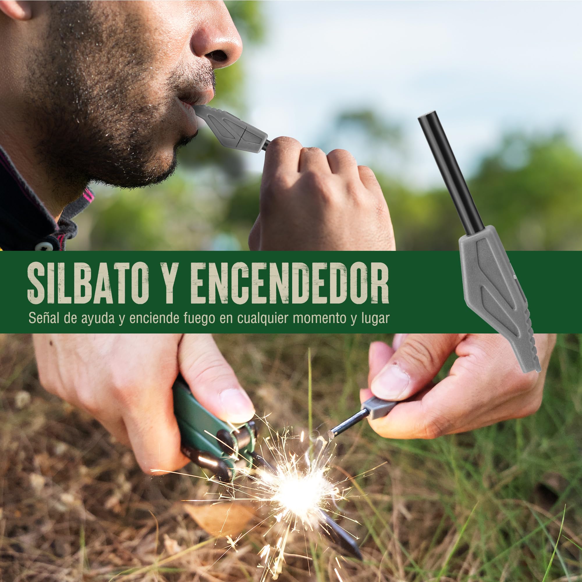MOSSY OAK Pinza Multifunción de Acero Inoxidable 27 en 1, Herramienta Multifuncional Compacta y Resistente, Multitool de Bolsillo para Camping, Supervivencia, Bricolaje y Actividades al Aire Libre