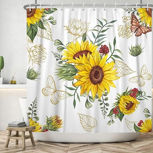 Vista 34 de AWERT Cortina de ducha de mármol azul, impermeable para decoración de baño, impresa lavable con ganchos, 72 x 72 pulgadas