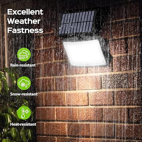 Miniatura 6 de Adiding Luces Solares para Exteriores, Luces de Inundación LED de 2800LM con Cable de 5 m, Luces Solares con Sensor de Movimiento y Control Remoto
