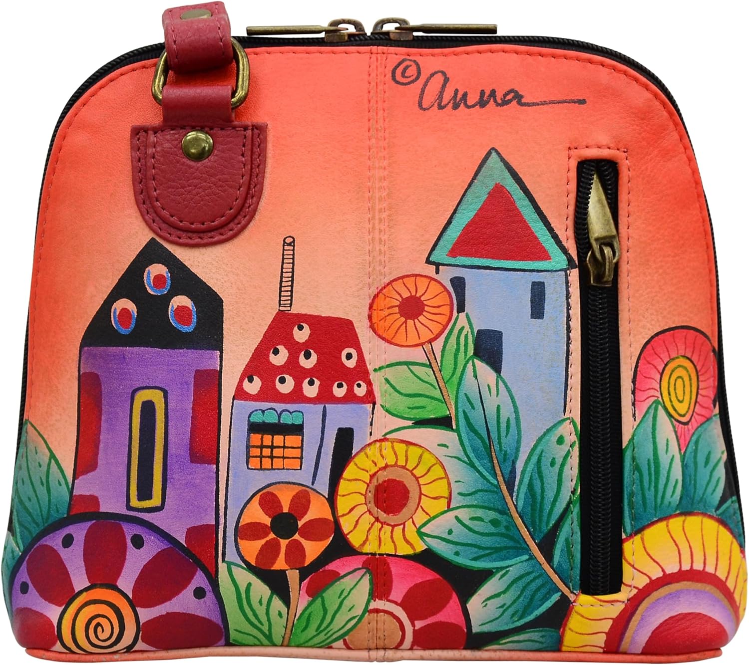 Anna by Anuschka Leather Small Multi Compartment Zip-Around Organizer - Image 3