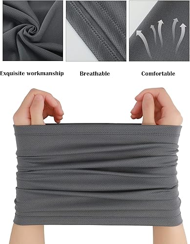 Vista 6 de Geyoga Máscara facial de invierno para hombres, máscara de protección UV, protector solar, transpirable, resistente al viento, polainas