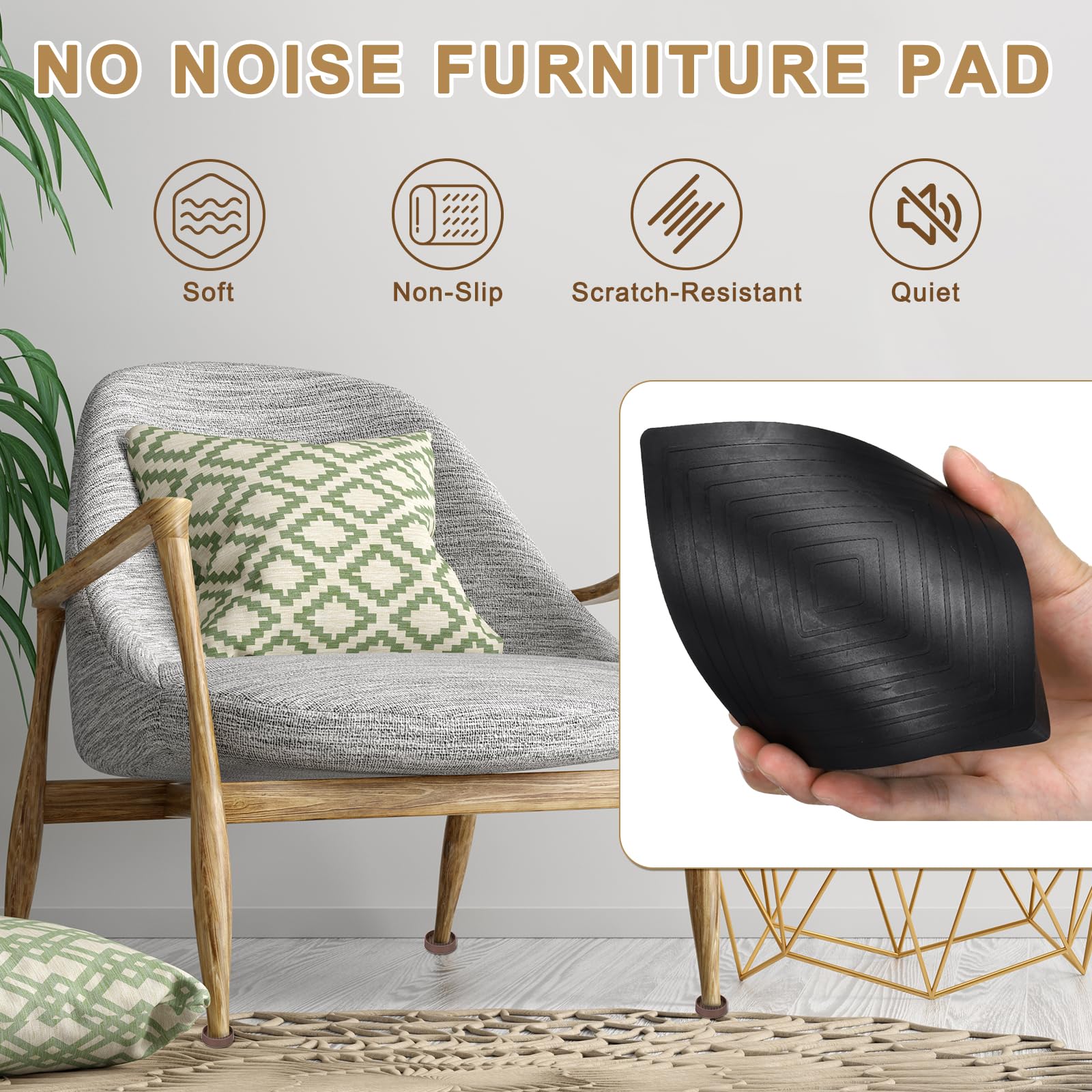 PATIKIL 4 Inch Rubber Furniture Pads - Image 4
