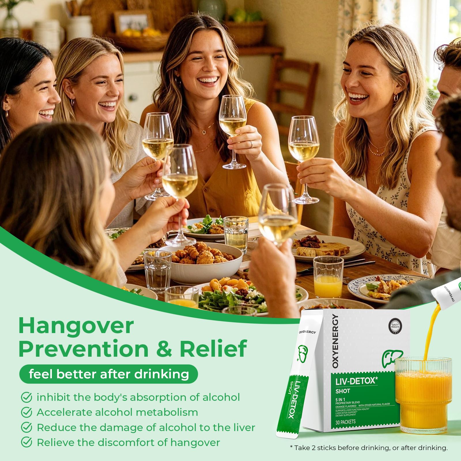 OxyEnergy Liver Cleanse Detox & Repair, Organic Milk Thistle Liver Detox Supplement with Turmeric, Ginger, 5-in-1 Support Liver Health & Digestion & Hangover Relief, Vegetarian, Gluten-Free, 30 Packs — Amazon image 8