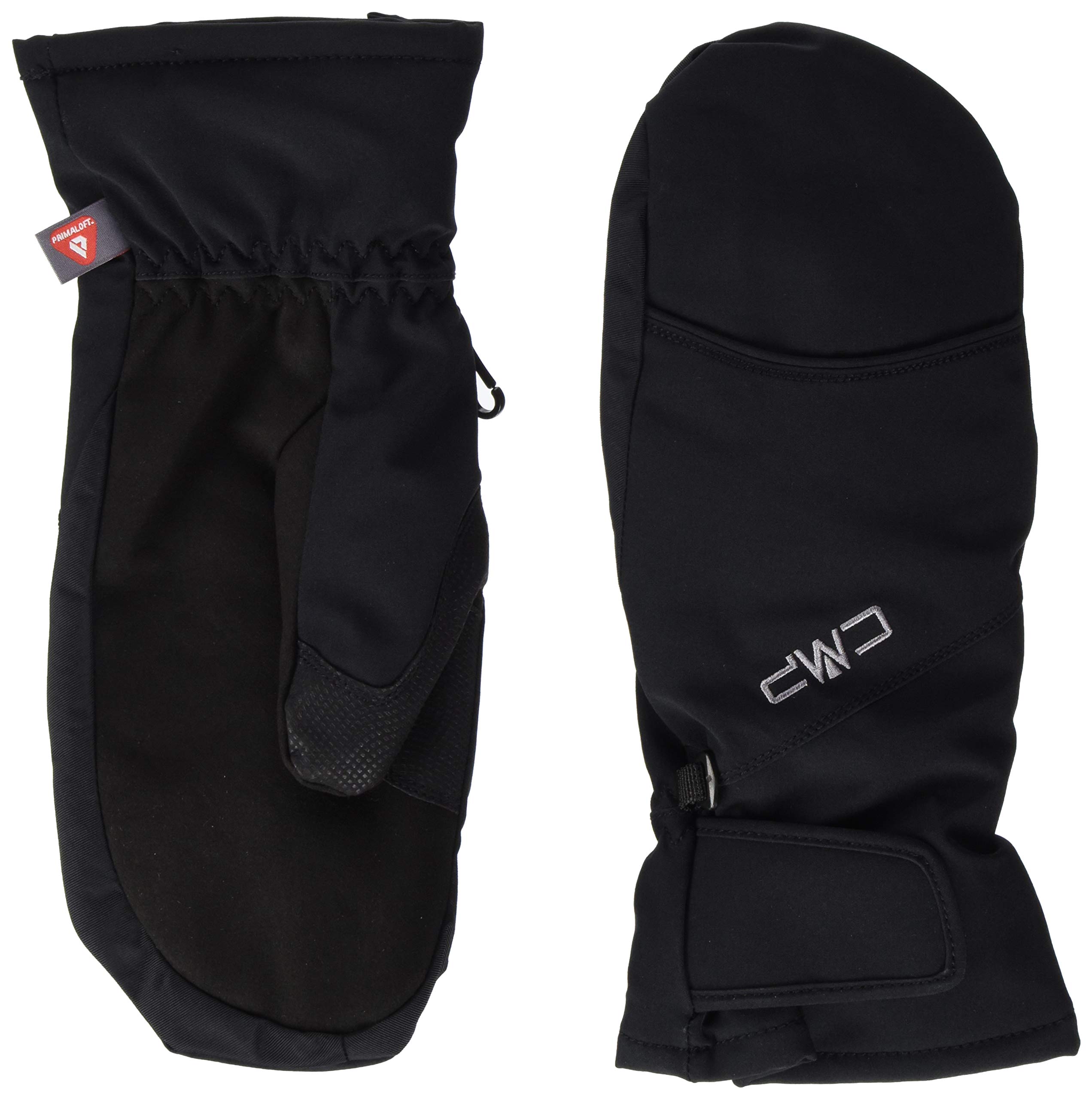 CMP - Woman Taslan Ski Mitten, Black, 6.5