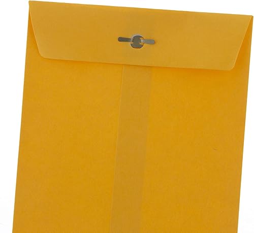 Miniatura 7 de BAZIC - Sobre de cierre de 9 x 12 pulgadas, cierre de ojales con sello engomado, sobres de correo de catálogo de papel kraft marrón para el hogar,
