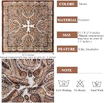 70cm Satin Silk Effect Hair Scarf for Women (Brown)