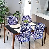 Vista 61 de Juego de 6 fundas elásticas para sillas de comedor, extraíbles y lavables, para sillas de comedor, hotel, ceremonia