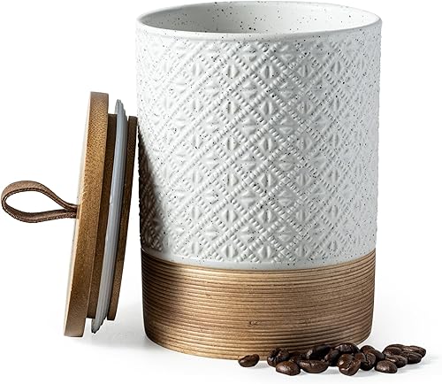 Miniatura 9 de Botes de cerámica para café Contenedores de cocina para almacenamiento de alimentos para especias, azúcar, bolsas de té, botes apilables de estilo