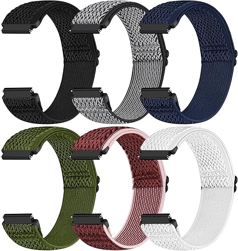 Miniatura 10 de Runostrich Correa de reloj de liberación rápida de 0.866 in, 0.787 in, 0.709 in, bandas elásticas de nailon para Samsung Galaxy WatchGarmin