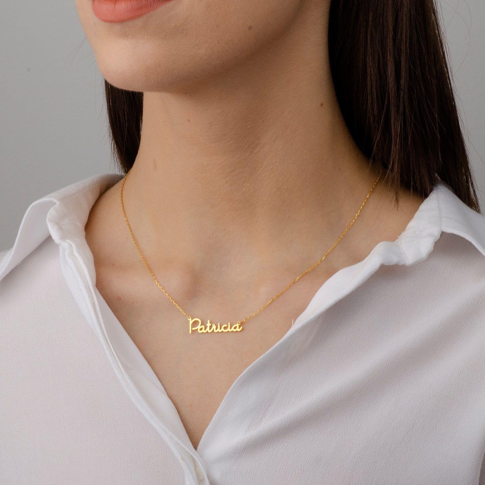 Oro collar con nombre, personalizado a medida plata madre’s día Navidad