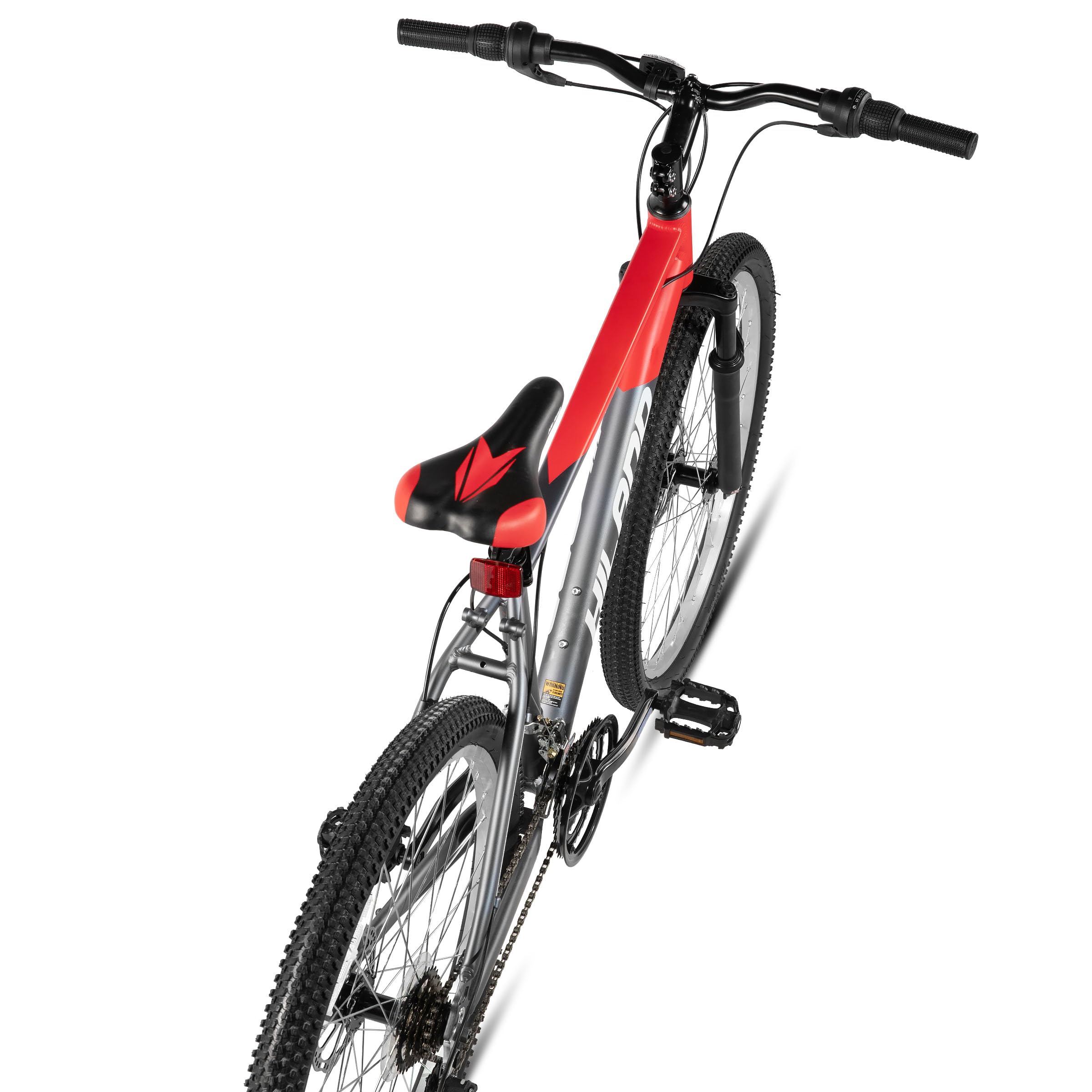 Hiland 26 27,5 29 Zoll Mountainbike 18 Gänge, Federgabel, Aluminiumrahmen MTB Fahrrad für Männer Frauen, mit Scheibenbremse, Schwarz/Blau/Orange